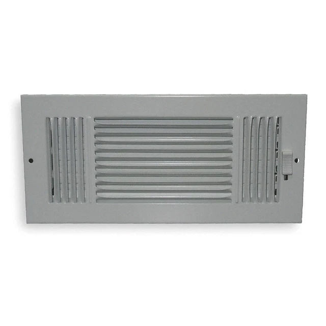 GRAINGER APPROVED 4JRP7 Sidewall/Ceiling Register,3-Way