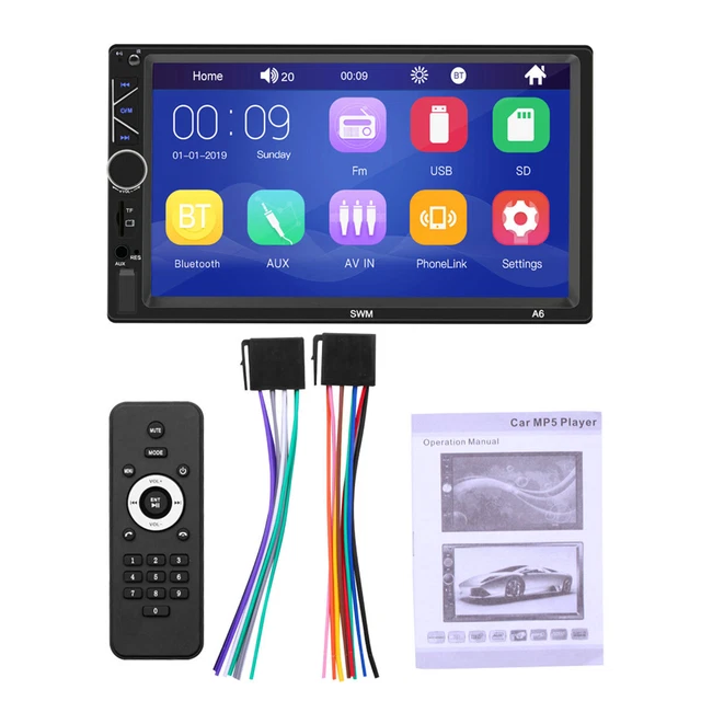 7in Double 2 Din Car Stereo Bluetooth Radio Touch Screen MP5 Player Multimedia