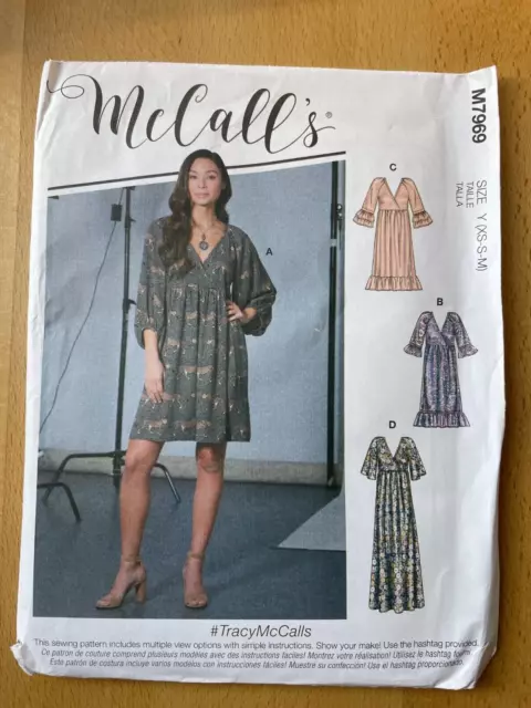 New Unused McCall's Sewing Pattern Misses Dress Size XS-S-M