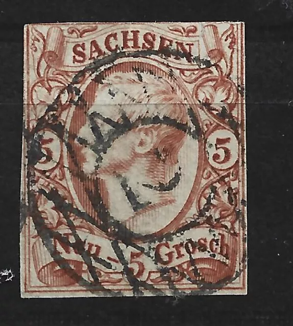 Briefmarken Altdeutschland Sachsen 1855  Mi.Nr. 12  König Johann I