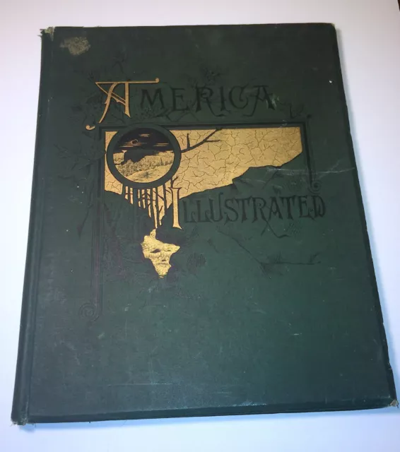 Old Antique Book "America Illustrated" Boston - DeWolfe, Fiske & Co. Engravings!