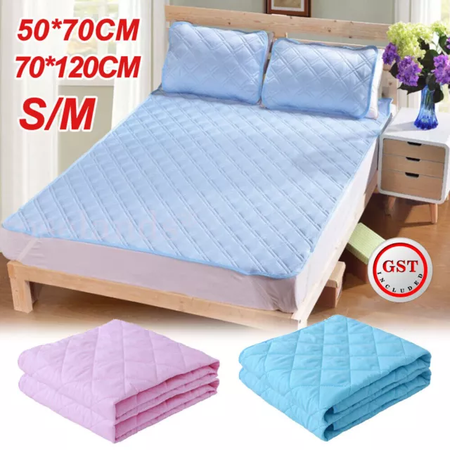 2pc Nappy Urine Mat Diaper Waterproof Bedding Cover Change Kids Baby Infant Pad