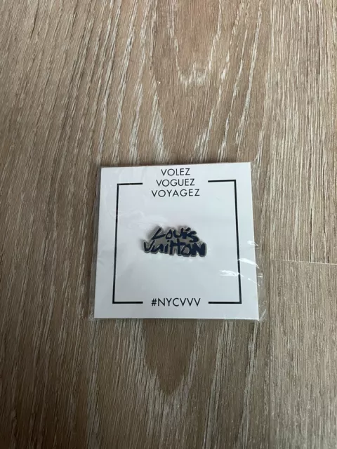 Louis Vuitton Pin NYCVVV Stephen Sprouse Logo Letter Silver Pin Brooch NWT