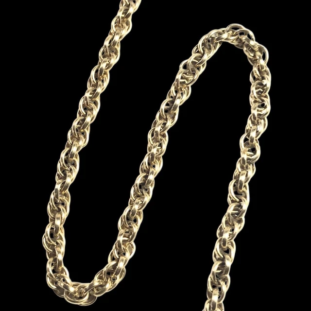 Chaîne Collier Maille Anglaise Plaqué Or 18 Carats Poinçonné Bijoux Femme