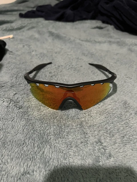Oakley M Frame Black Sunglasses W/ Vented Fire Iridium Lenses