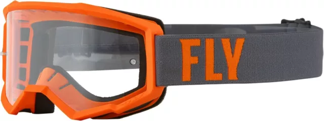 Focus Goggles Grey/Orange w/ Clear Lens Fly 37-51135