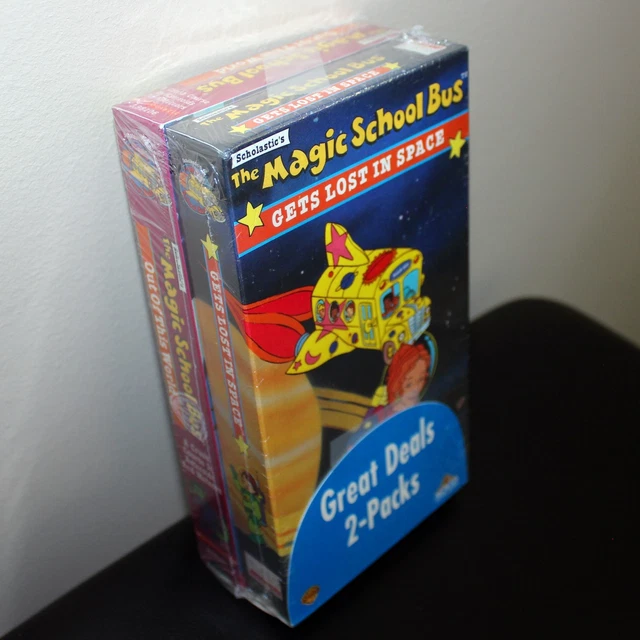 SCHOLASTIC THE MAGIC School Bus 2-pack VHS Gets Lost in Space+ Out Of ...
