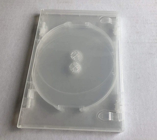 New 14Mm DVD Case Super Clear Solid Quad 4 Discs Holder with Flap 1 Piece