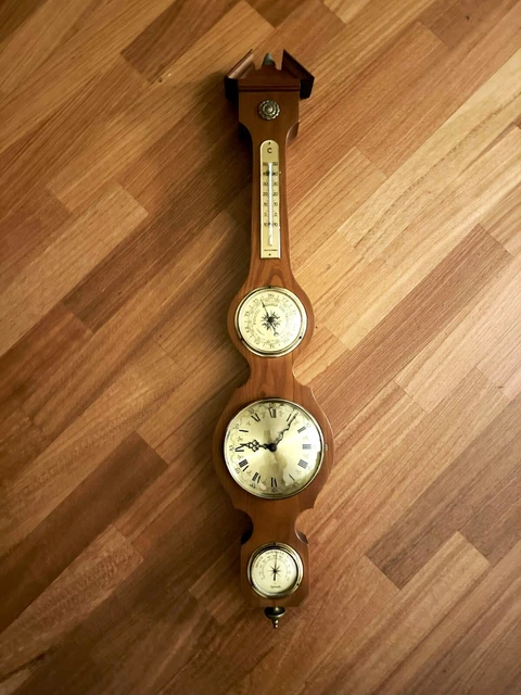 Orologio Da Parete Da Giardino Con Orologio Da Esterno Per Interni, Grandi Orologi Da Parete Impermeabili Da 15 Pollici Con Termometro E Igrometro Orologio Da Parete Decorativo Silenzioso A Batteria - Foto 8