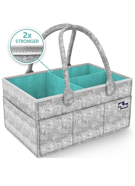 Baby Diaper Caddy Organizer - Portable Large diaper caddy tote - Car Travel Bag