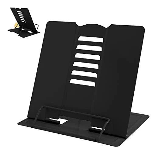 Metal Book Stand Book Holder Book Stand for Reading Adjustable Book Holder fo...