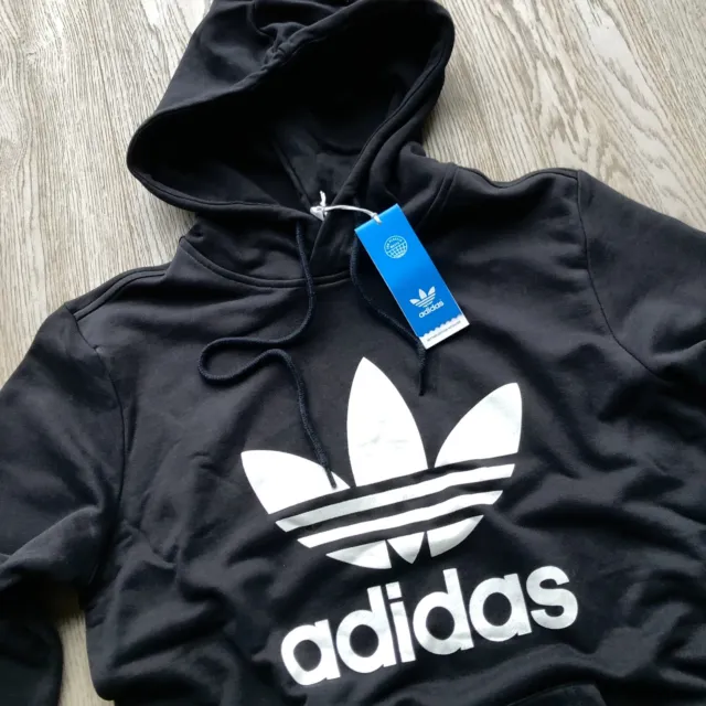 adidas trefoil hoodie herren sweatjacke GR L schwarz wow sale