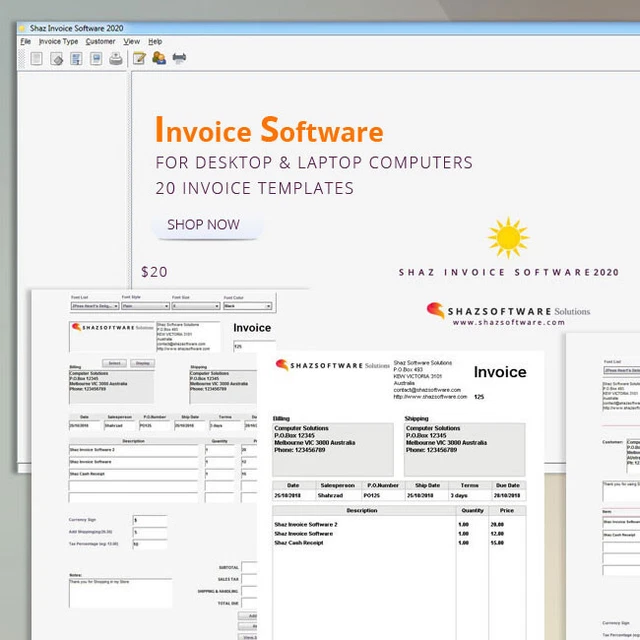 Shaz invoice software 2020 for small business billing app easy simple 
