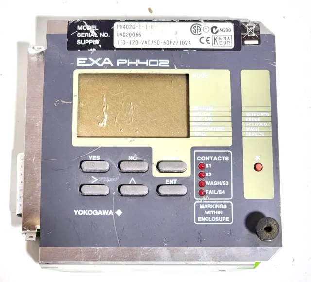 Yokogawa EXA PH Tester Display Only PH402G-E-1