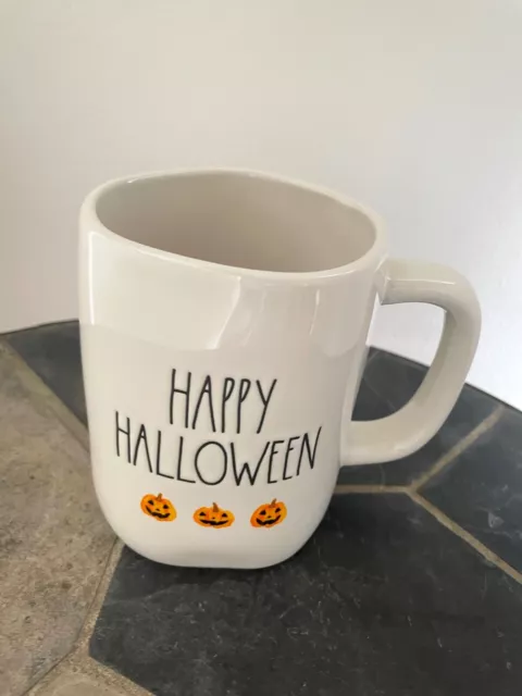 Rae Dunn Halloween Mug Ceramic White - HAPPY HALLOWEEN