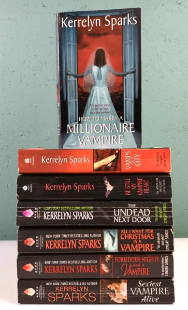 7 X Kerrelyn Sparks Book Bundle. Millionaire Vampire Undead Nights. Vgd