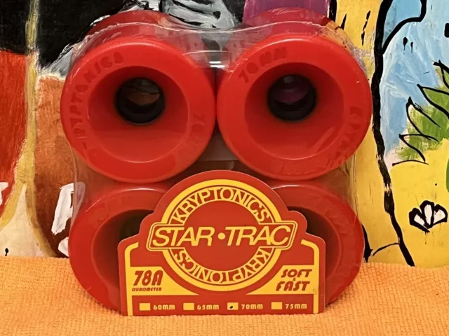 Kryptonics Star Trac 70 Mm Red Skateboard Wheels 78A