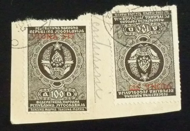 Slovenia c1950 Italy VUJA STT Ovp. Yugoslavia Revenues Used on Fragment! US 37