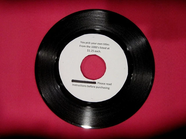 ORIGINAL ROCK SOUL Pop 45 rpm's from 50s to 80s - 1.25 each - 