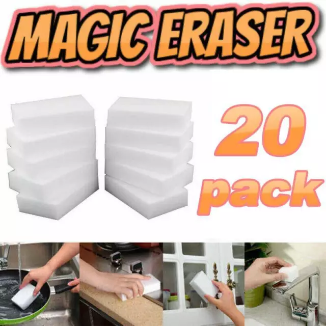 20x Magic Sponge Eraser Multifunktionale Reinigung Melamin Cleaner Pad Foam DE！
