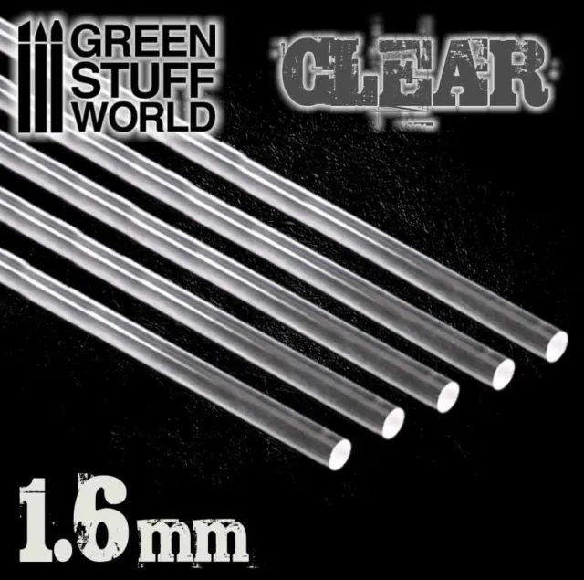 Acrylic Rods Round 1,6 mm CLEAR - Flying Stem Small Flyers Warhammer Miniatures