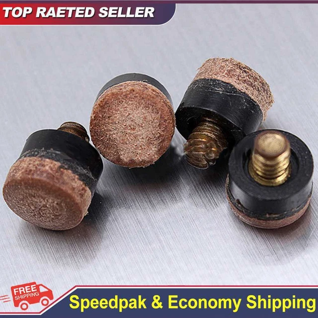 10pcs Billiard Rod Tips Screw On 10mm Pool Stick Head Parts Billiard Accessories