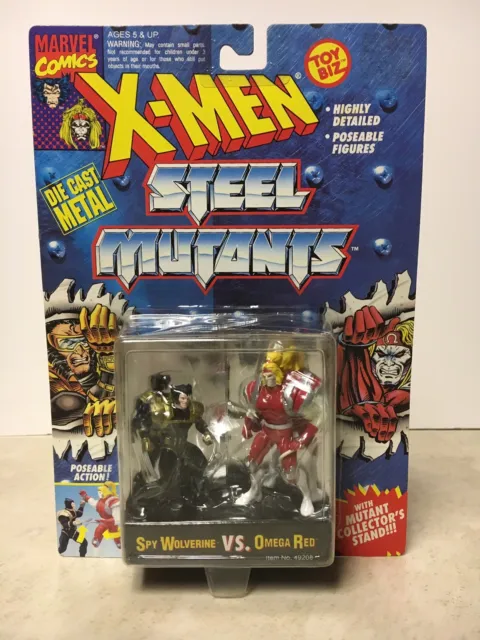 X-Men Steel Mutants "Spy Wolverine Vs Omega Red" 2.75"In Die Cast Figures 1994