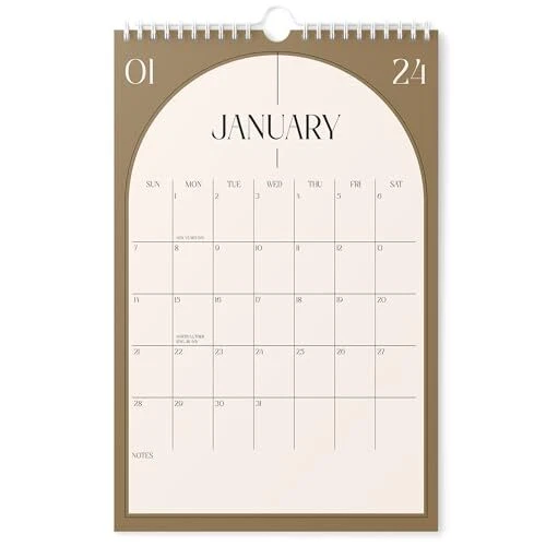CALENDAR 2024 Vertical 11x17 2024 Wall Runs Large, Boho Colors 37.00