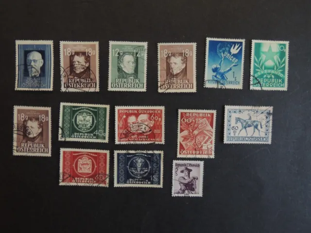 Briefmarken „14x Österreich teilw. Falz wie abgebildet (51)“
