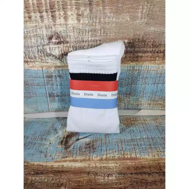 Soccer Socks Medium Disile Socks white W black Stripe Socks - Women’s Or Youth￼