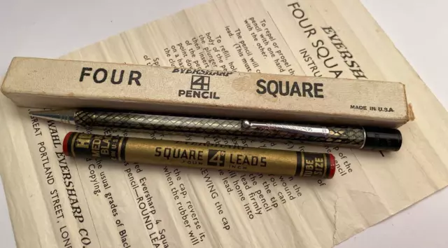 RARE Wahl Eversharp Four 4 Square Red Dot propelling pencil vintage 1935 box +++