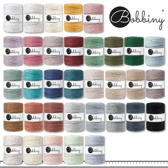 Bobbiny 100 m Makramee-Kordel Ø 5 mm Basteln Blumenampel Hobby 34 Farben