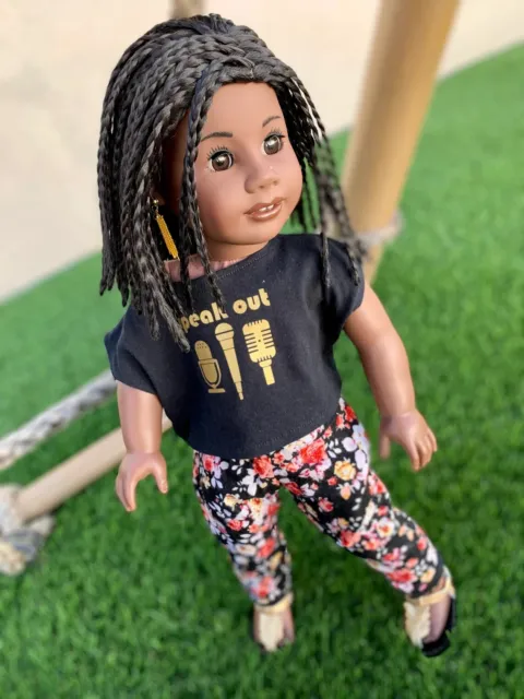 Custom Doll Wig for 18" American Girl Doll  fits 10-11" head size Zazou Braids
