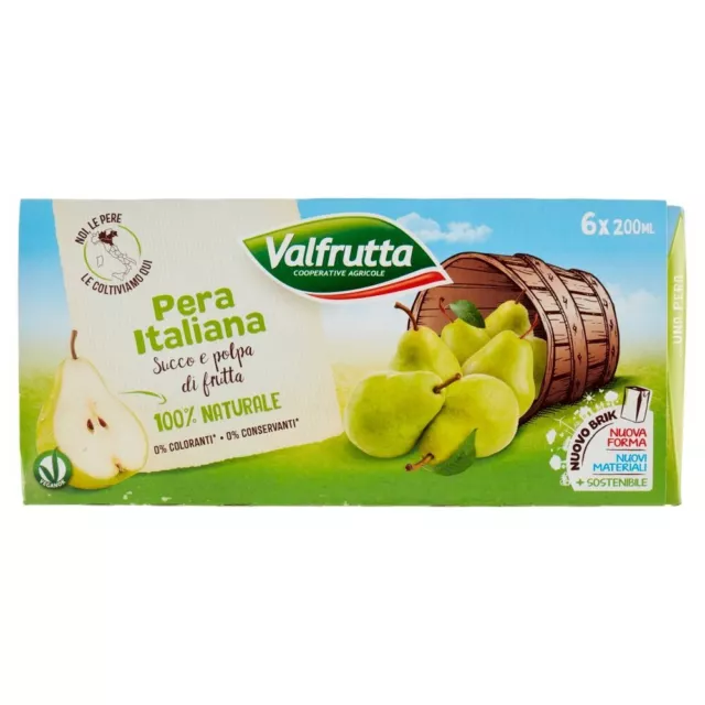 Valfrutta Pera Succo e polpa di frutta 6 x 200 ml (x4 confezioni)