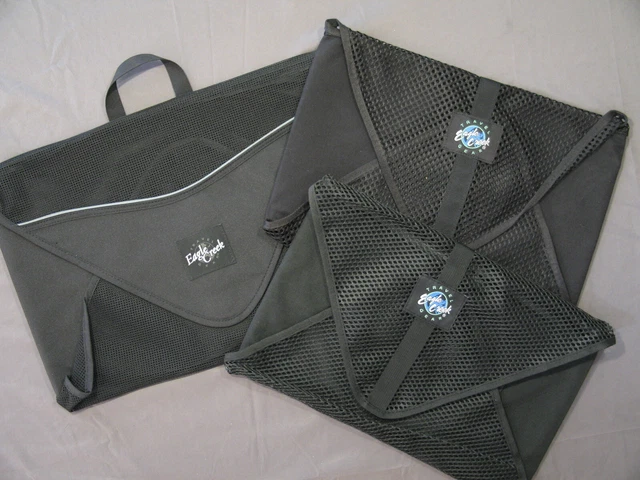 Lot of 3 EAGLE CREEK PACK-IT TRAVEL GARMENT SLEEVES  1 17x12" 2 15x10"  BLACK