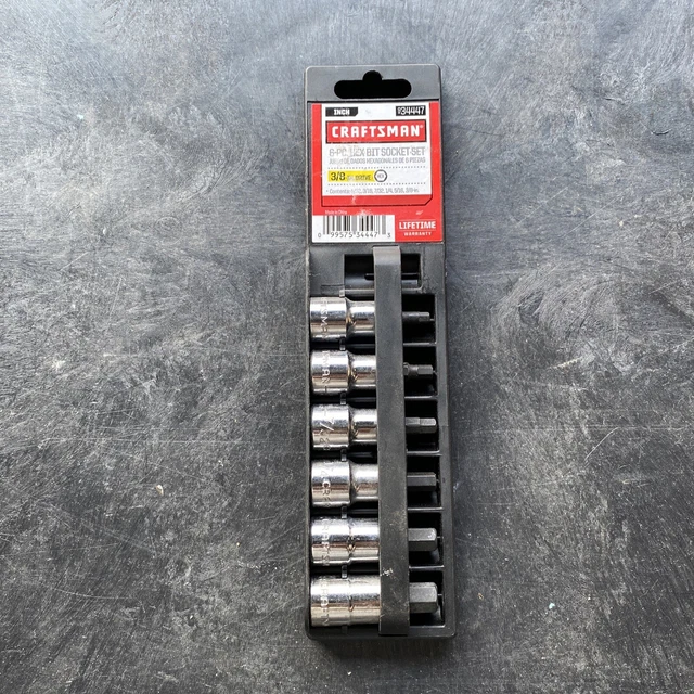 Craftsman 6 Piece 3/8" Drive 5/32" to 3/8" Hex Bit Socket Set, 934447, 34447