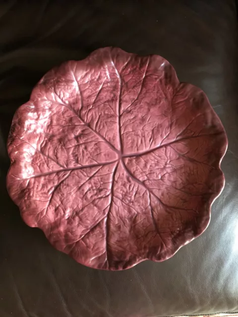 Williams Sonoma Barbara Eigen Farm Stand 12.5” Cabbage Leaf Platter Plate Trivet