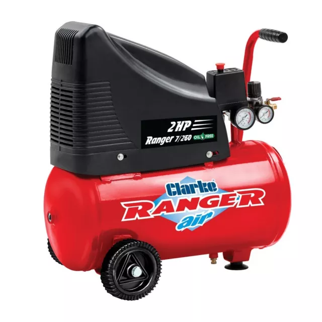 CLARKE RANGER 7/260 7.8CFM 24 LITRE 2HP AIR COMPRESSOR (230V) Latest