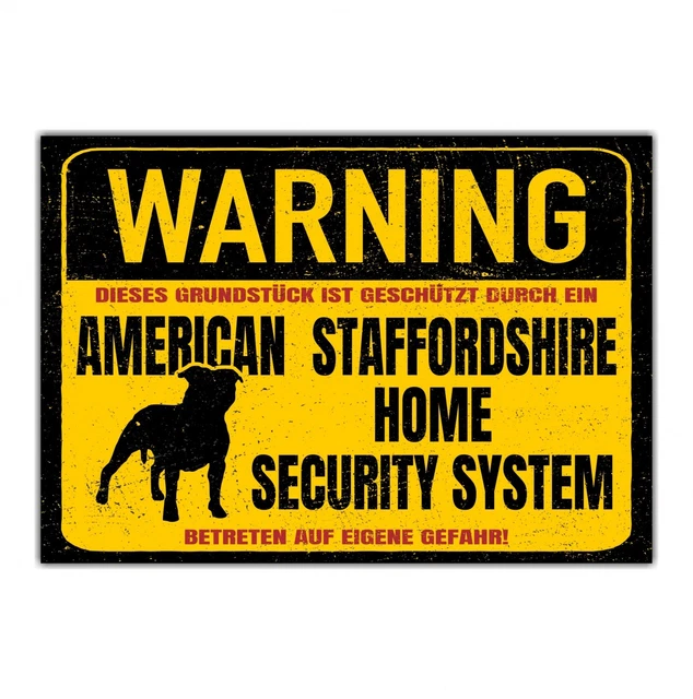 Boston Terrier Hundeschild – Witziges Warnschild Für Tür Oder Garten (20x14 Cm)
