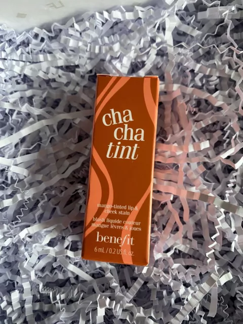 Benefit Cha Cha Tint Mango Tinted Lip & Cheek Stain 6ml AUTHENTIC New & Boxed