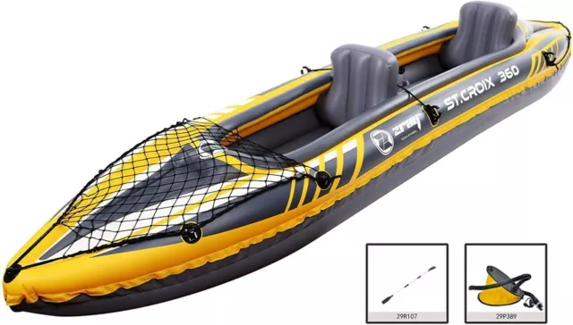 Kayak gonflable pour 2 personnes, 350 x 78 x 52 cm, avec accessoires 3