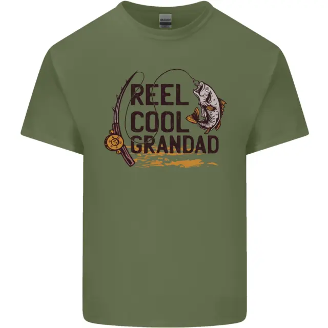 T-shirt da uomo cotone Reel Cool Grandad Funny Fisherman 6