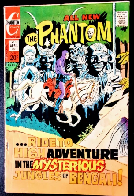 THE PHANTOM #55 VFN 1973 CHARLTON COMICS Pat Boyette Cover BRONZE AGE