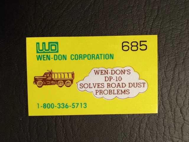 Nice Rare Wen-Don With Serial Number Coal Mining Sticker