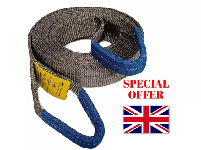 RECOVERY WINCH 4x4 TOWING/TOW ROPE STRAP 5M OFFROAD 14TON