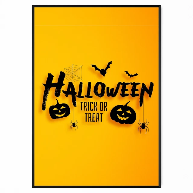 Feliz Halloween Póster Fiesta Letrero Pared Arte Estampado A5 A4 A3 A2 A1