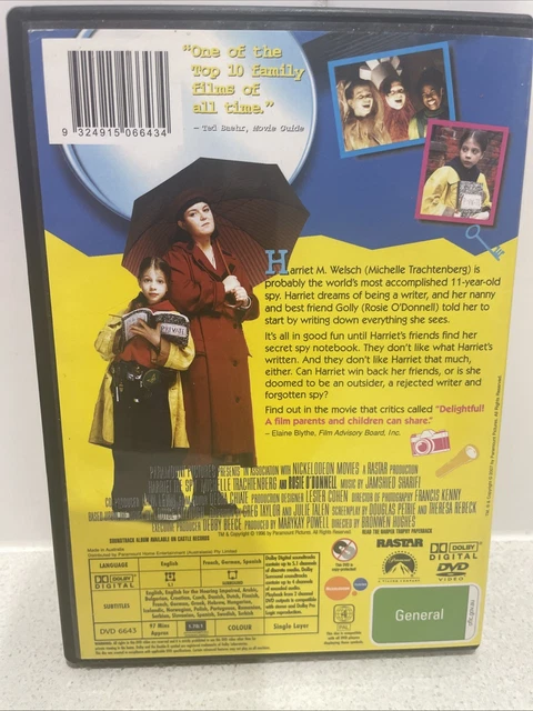 HARRIET THE SPY DVD 1996 Michelle Trachtenberg Rosie O Donnell Rare harriet-the-spy-dvd-1996-michelle-trachtenberg-rosie-o-donnell-rare