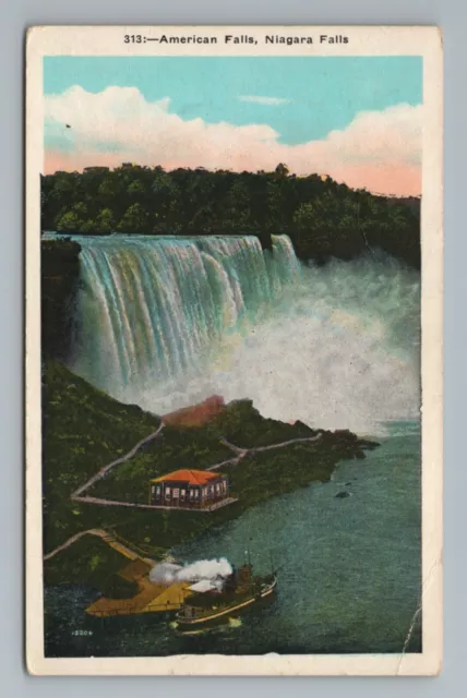 American Falls Niagara Falls New York Vintage Postcard