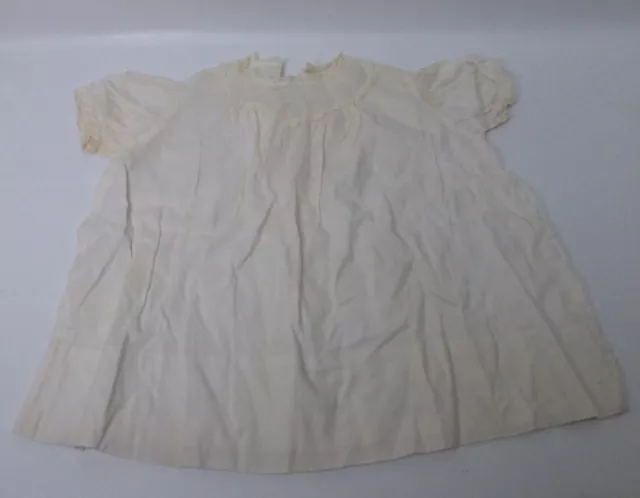 Antique Victorian Baby Gown Christening Dress Infant Size Off White