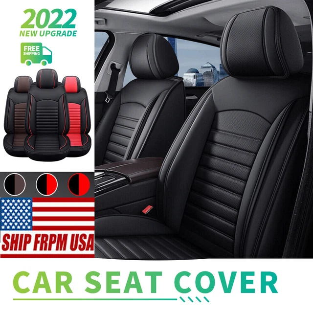 Leather Car Seat Covers Auto 2PCS Front Cushion For Jeep Wrangler Grand Cherokee